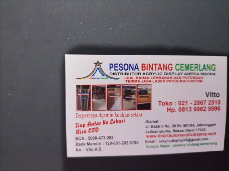 Jual Acrylic Bending Terdekat    Di Kecamatan Cikarang Selatan